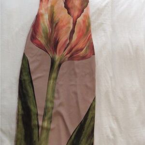 PrettyLittleThing Strapless Dress with Floral Design